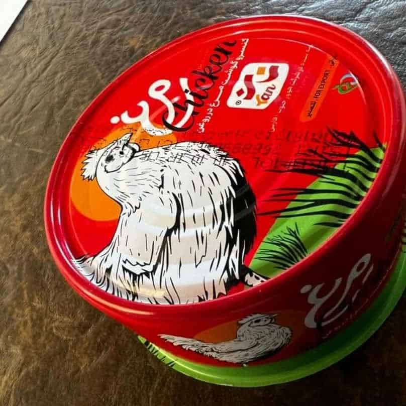 کنسرو گوشت مرغ در روغن تان